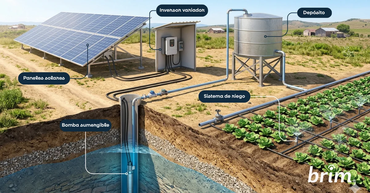 ¿Cómo funciona un sistema de bombeo solar?